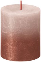 Bolsius Pillar Candle Sunset Misty Pink &amp; Amber - 8 cm / ø 7 cm